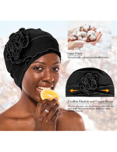 Turbante AIPESL 4 Piezas Algodón Suave para Quimioterapia 2