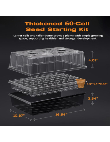 Bandeja de Inicio de Semillas Patigrow 120 Celdas Autorriego