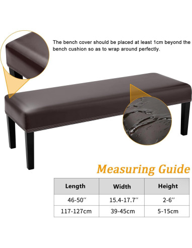 Cubierta de Banco YISUN Tapizada Cuero PU Impermeable