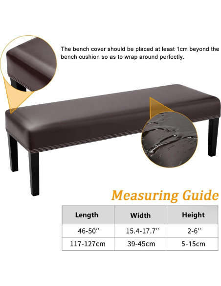 Cubierta de Banco YISUN Tapizada Cuero PU Impermeable