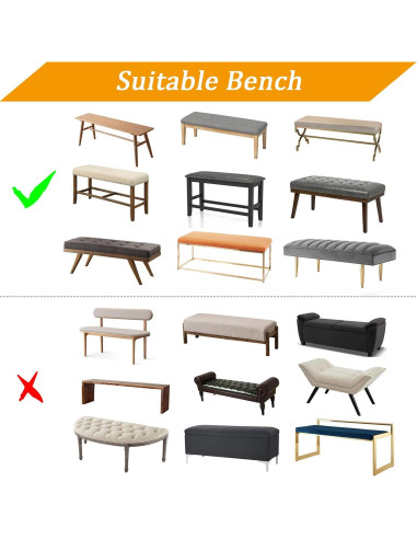 Cubierta de Banco YISUN Tapizada Cuero PU Impermeable