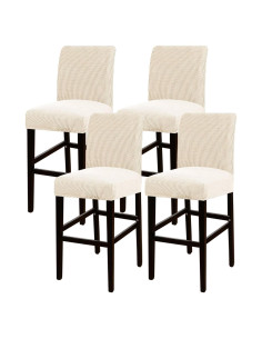 Funda de Taburete de Bar Turquoize Juego de 4 Natural