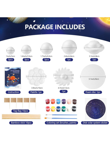 Kit Modelo Sistema Solar Ayfjovs con Bolas de Espuma