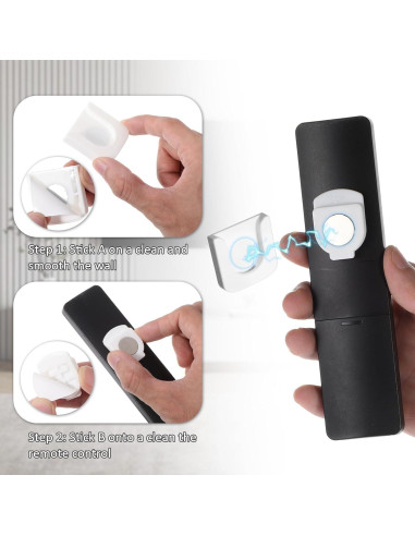 Soporte Magnético para Control Remoto Gjinxi - 4 Piezas, Blanco