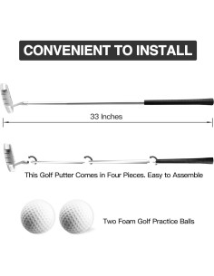 Putter de Golf Asyxstar 83 cm Diestro con 2 Pelotas 2