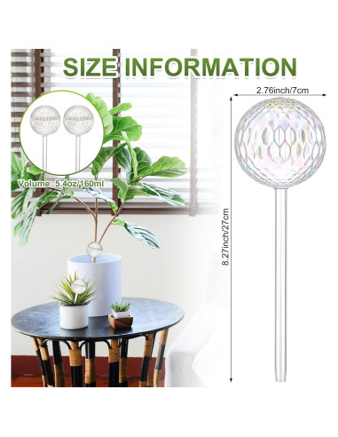 Esferas de Riego Automático Uiifan 8 Pcs Vidrio 21 cm