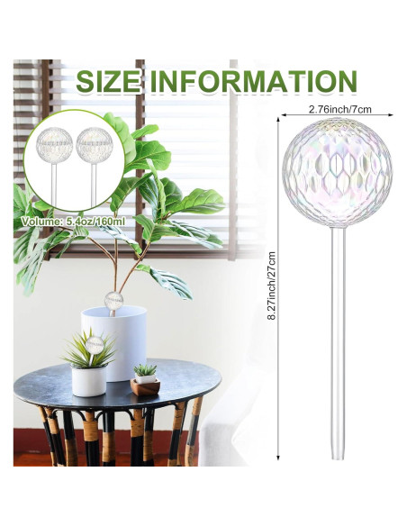 Esferas de Riego Automático Uiifan 8 Pcs Vidrio 21 cm