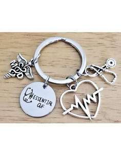 Llave del Doctor MD Kit's Kiss Estetoscopio Caduceus Plata 2