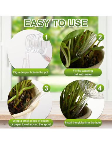 Esferas de Riego Automático Uiifan 8 Pcs Vidrio 21 cm