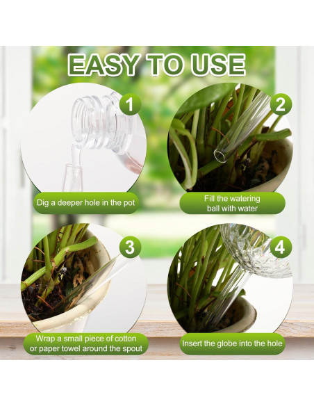 Esferas de Riego Automático Uiifan 8 Pcs Vidrio 21 cm