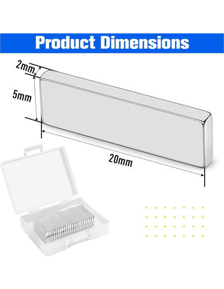 50 Imán de Neodimio FINDMAG 20x5x2mm para Manualidades
