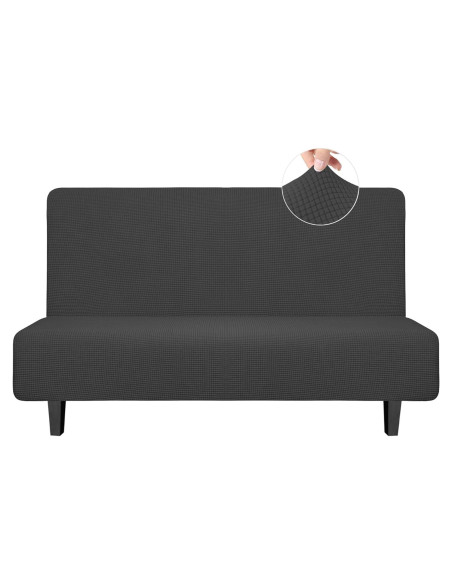 Funda de Futón Easy-Going Grande Gris Oscuro Elástica