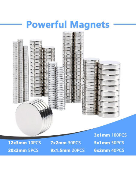 255 Piezas Imanes de Neodimio Keukenket para Manualidades