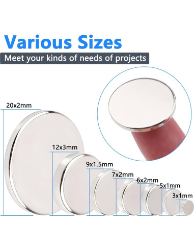 255 Piezas Imanes de Neodimio Keukenket para Manualidades