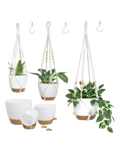 Macetas Colgantes Bouqlife 3 Set Autorriego 17.8 cm