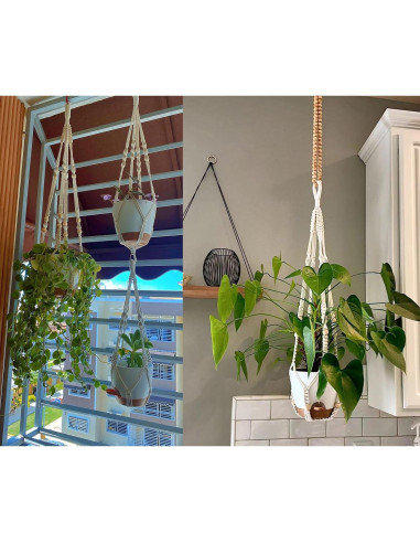 Macetas Colgantes Bouqlife 3 Set Autorriego 17.8 cm