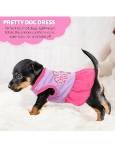 Conjunto de Vestido para Perro Uswalnna 2 Piezas Primavera 2