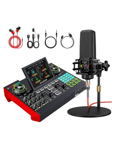 Paquete de Podcast G10-PKPRO con Micrófono y Mezclador