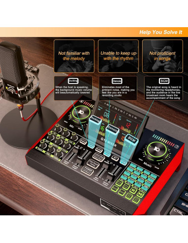 Paquete de Podcast G10-PKPRO con Micrófono y Mezclador