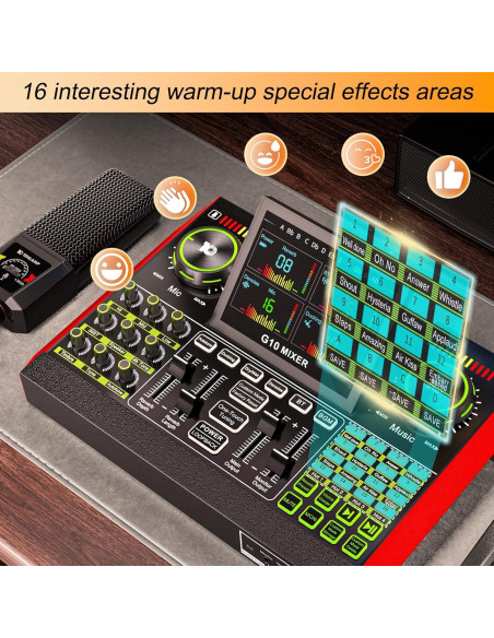 Paquete de Podcast G10-PKPRO con Micrófono y Mezclador