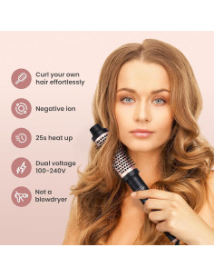 Cepillo Térmico Ondulado VISOFO 3,81 cm Cerámica Oro Rosa 2