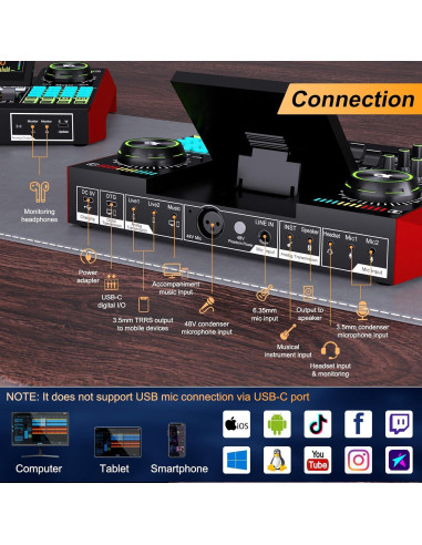 Paquete de Podcast G10-PKPRO con Micrófono y Mezclador