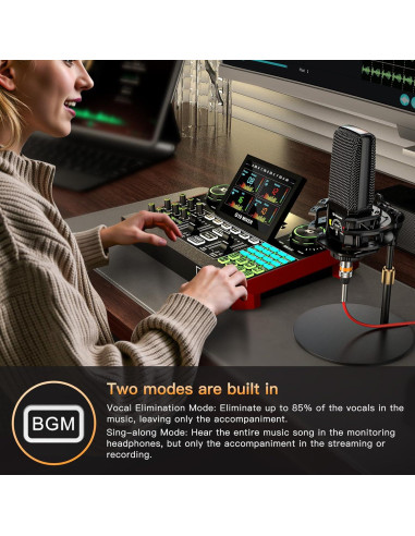 Paquete de Podcast G10-PKPRO con Micrófono y Mezclador