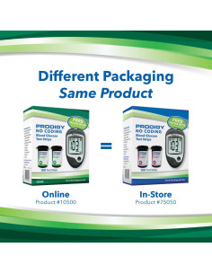 Tiras de Prueba PRODIGY 100ct con Medidor Hablante 2