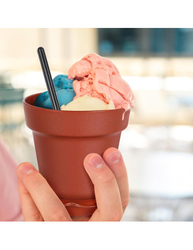 Paquete de 20 Mini Macetas DOITOOL con Tapa y Pala 7.2 cm