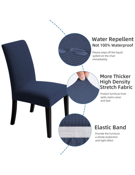 Funda de Silla Elástica Artrello 4 Pzas Marino Universal