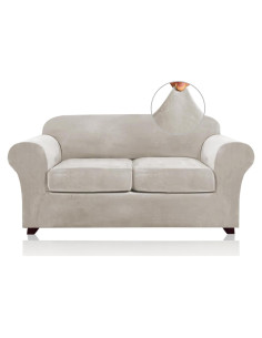 Cubierta de Terciopelo PrinceDeco para Sofá 2 Cojines 3 Pzas