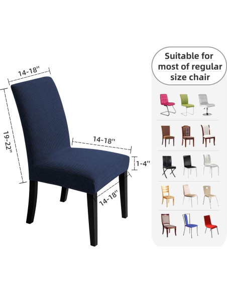 Funda de Silla Elástica Artrello 4 Pzas Marino Universal