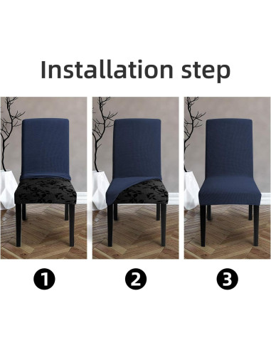 Funda de Silla Elástica Artrello 4 Pzas Marino Universal