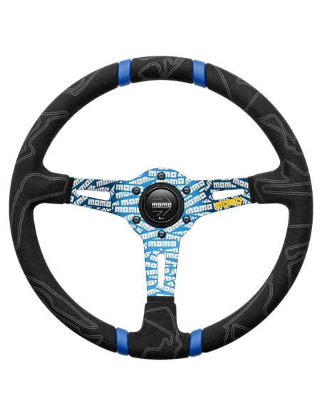 Volante MOMO Motorsport Ultra Street 350mm Microfibra Azul