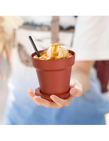 Paquete de 20 Mini Macetas DOITOOL con Tapa y Pala 7.2 cm