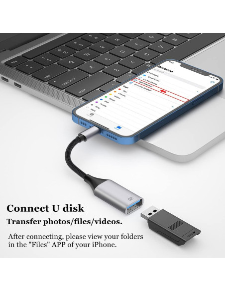 Adaptador Lightning a USB IVSHOWCO OTG para iPhone