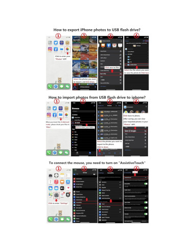 Adaptador Lightning a USB IVSHOWCO OTG para iPhone