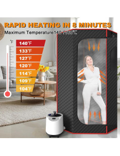 Caja de Sauna Portátil DECOKTOOL 3L Control Remoto 15 Niveles 2