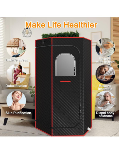 Caja de Sauna Portátil DECOKTOOL 3L Control Remoto 15 Niveles