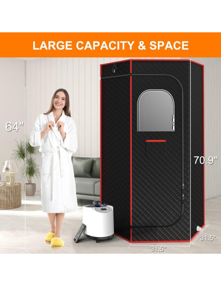 Caja de Sauna Portátil DECOKTOOL 3L Control Remoto 15 Niveles