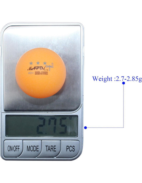 Pelotas de Tenis de Mesa MAPOL 200 Naranjas 3 Estrellas