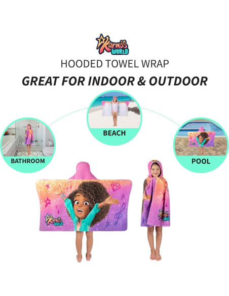 Toalla con Capucha de Algodón Franco 61x127 cm para Niños Toalla con Capucha de Algodón Franco 61x127 cm para Niños