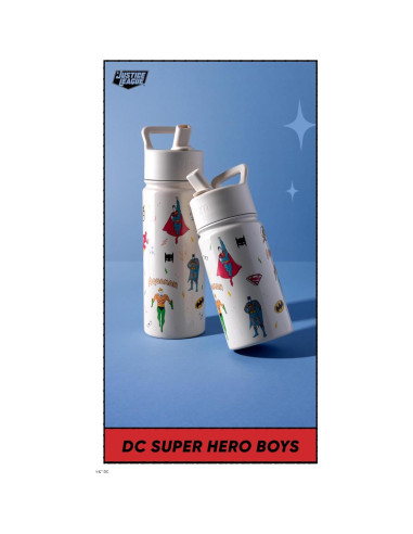 Botella de Agua Aislada Simple Modern 18oz Niños Superhéroes