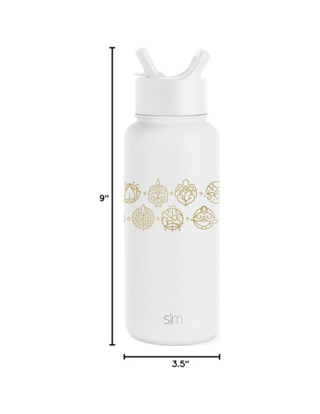 Botella de Agua Simple Modern Disney Princesa 32oz Acero Inoxidable