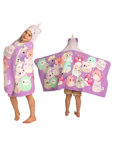 Toalla con Capucha Squishmallows Franco 61x127 cm Algodón