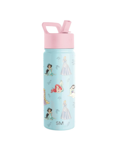 Botella de Agua Simple Modern 18oz Princesas Disney