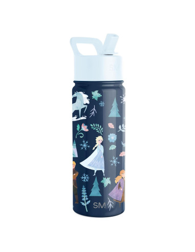 Botella de Agua Simple Modern Disney Frozen 18oz con Popote