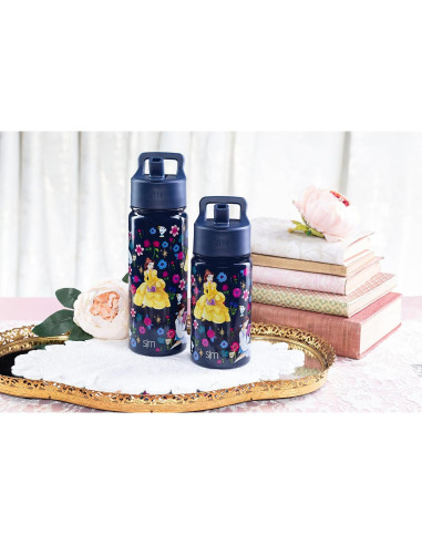 Botella de Agua Simple Modern Disney Belle 414ml con Popote