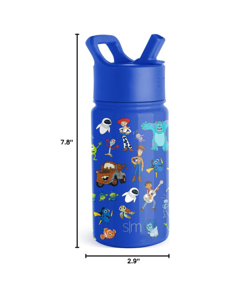Botella de Agua Simple Modern Disney Pixar 414ml Azul
