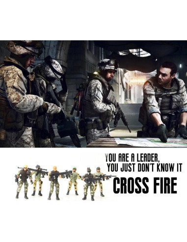 Figuras de Acción IMIREUXY Ejército y Zombis 12PCS Verde